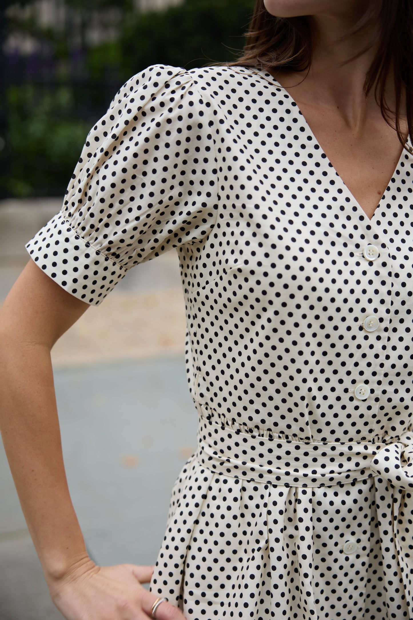 Premiere Polka Dot Knee Length Dress