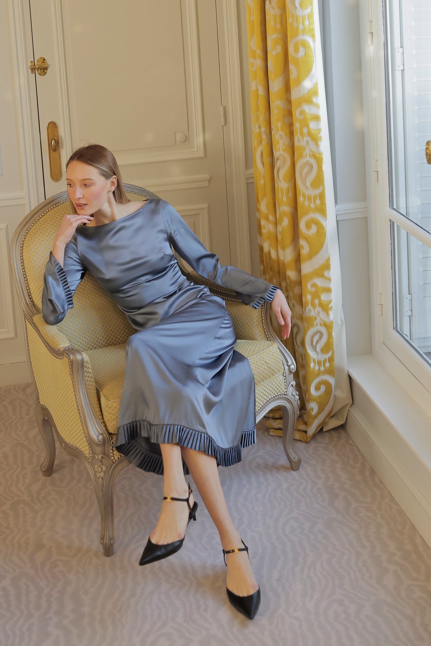Premiere Galaxy Silk Long Dress