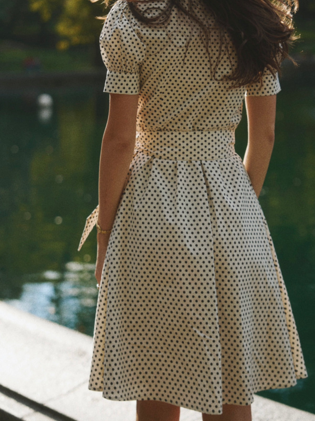 Premiere Polka Dot Knee Length Dress