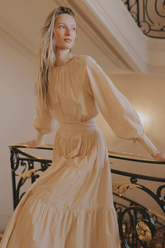 Premiere Champagne Long Dress